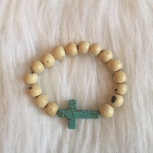Cross and Bead Bracelet